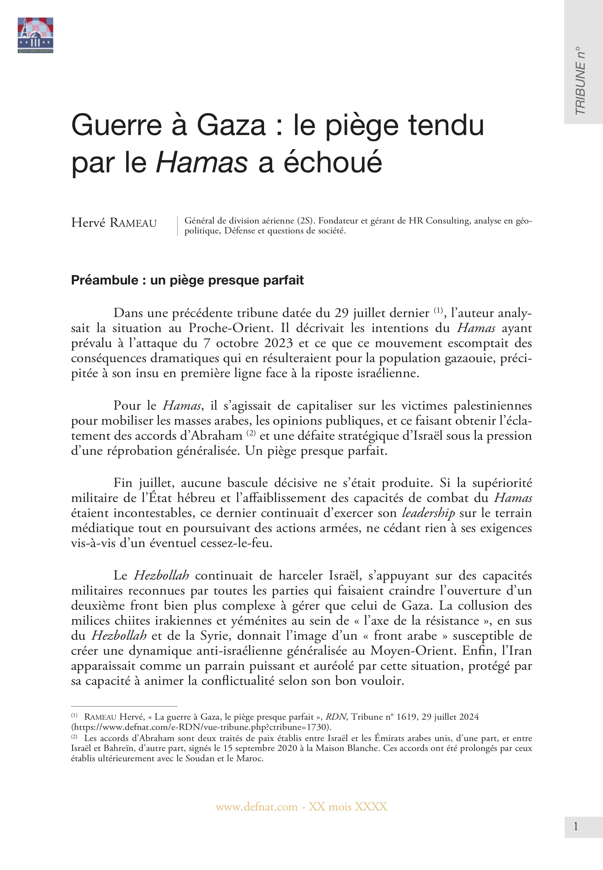 Guerre à Gaza : le piège tendu par le Hamas a échoué (T 1671)
